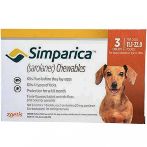 Simparica 20mg - 1 tableta za žvakanje za pse 5-10kg